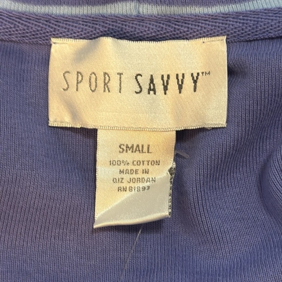 Sport Savvy NWT QVC Style Women’s Small Full Zip Purple Long Sleeve Hoodie Top - Picture 6 of 7